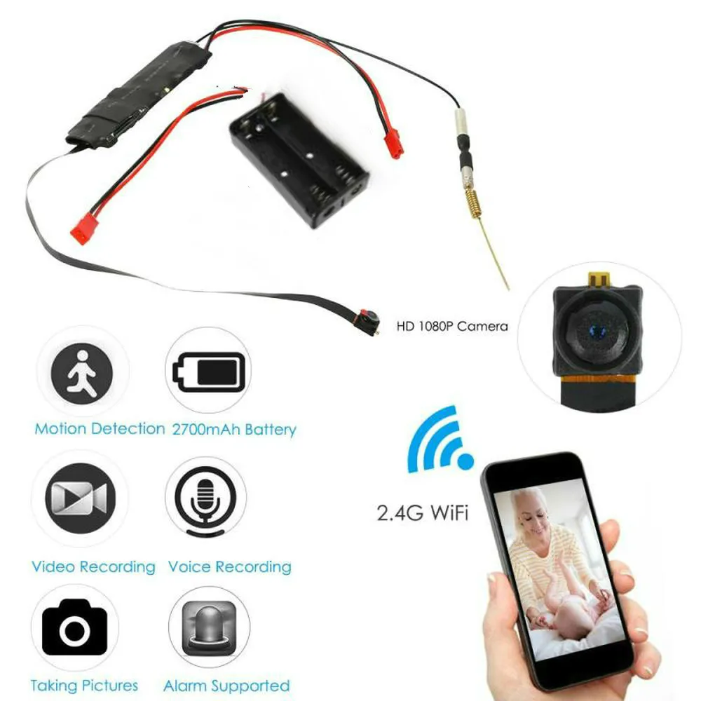 Wifi ip мини камера HD 4K DIY CCTV микро видеокамера P2P Беспроводная вебкамера DVR видео
