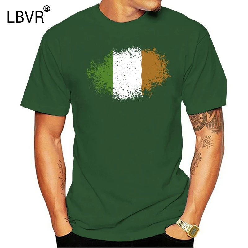 Модные забавные Топы И Футболки с принтом флага футболка в стиле кантри Ирландия