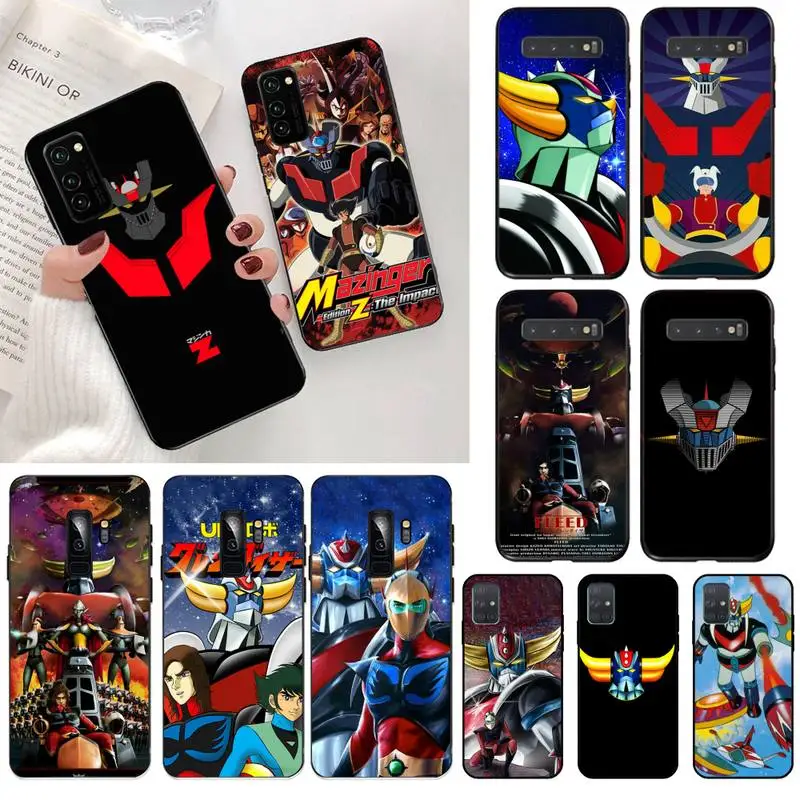 Черный мягкий чехол НЛО робот для телефона Samsung S20 plus Ultra S6 S7 edge S8 S9 S10 5G lite