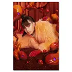 Charli XCX музыкальная звезда певицы, новая шелковая ткань, яркая декоративная наклейка