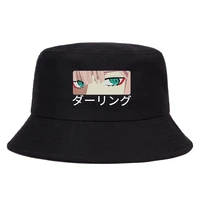 anime darling in the franxx zero summer hat women men panama bucket cap the design flat visor zero two bucket hat fisherman hat