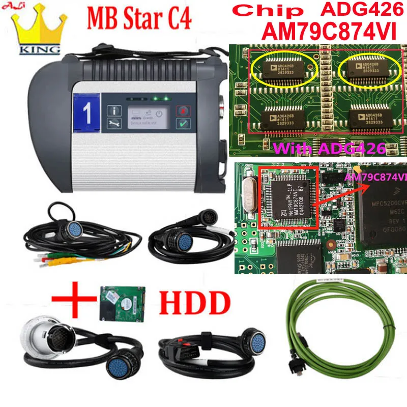 Mb Star C4 SD Connect ADG426 полный чип Wi-Fi мультиплексор программного обеспечения для