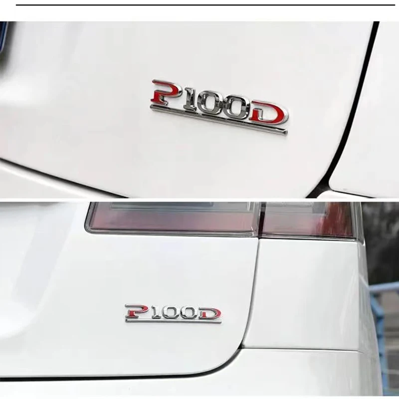 Буква P100D для Tesla Model 3 S X Y металлический логотип автомобиля наклейка Эмблема