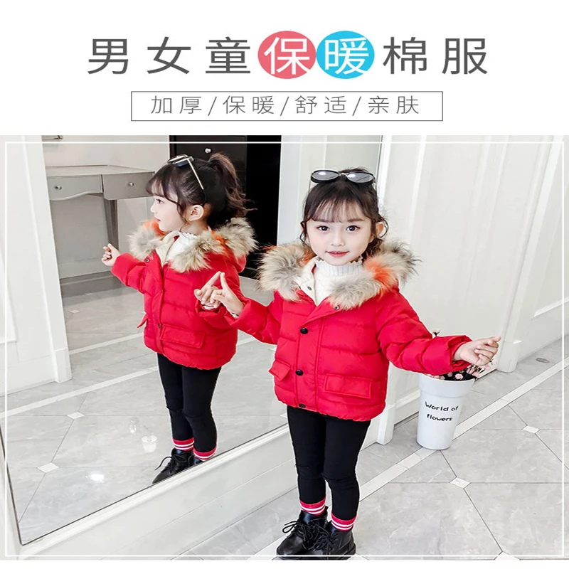 2019 New Winter Warm Jackets For Girls Coat Baby Clothes Jacket Kid Hooded Zipper Outerwear Parka Children | Детская одежда и