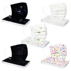 Маска одноразовая многослойная с фильтром, маска одноразовая трехслойная для смешивания цветов для взрослых, защитные маски для лица, 50 шт.