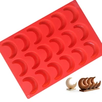 creative crescent moon shape silicone cake mold practical chocolate cookie pastry mould diy biscuits dessert decorating tools