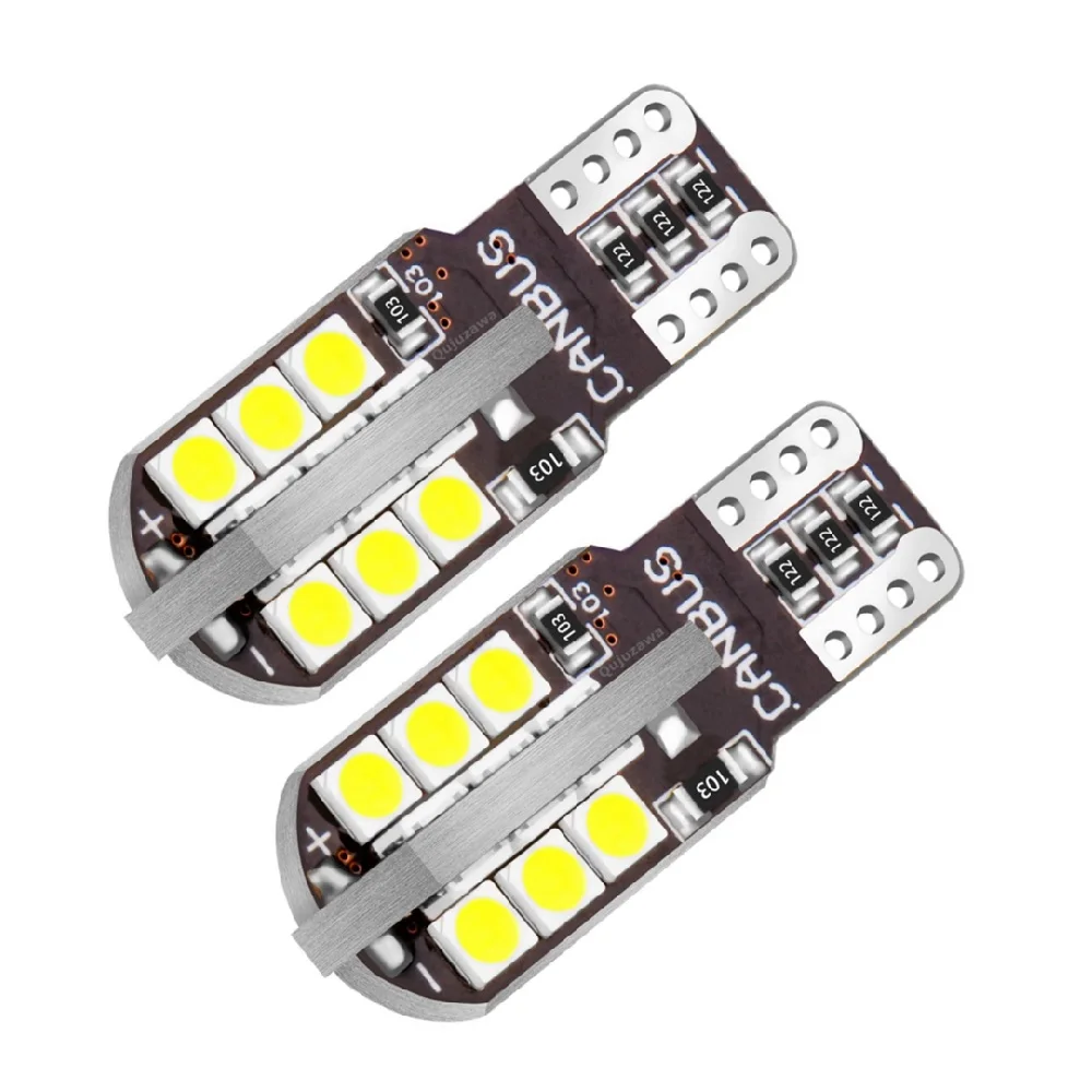 

2 шт. T10 W5W WY5W 192 501 супер яркий 3030 светодиодные лампы Автомобильный габаритный фонарь Canbus без ошибок авто клиновидный для салона чтения купол