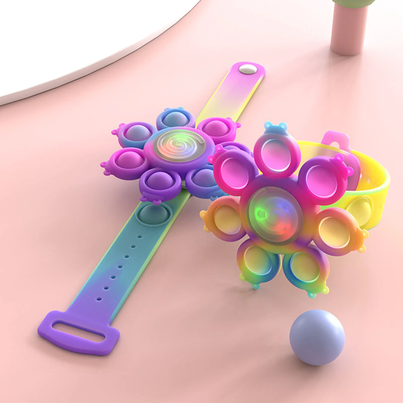 

Push Bubble Simple Dimple Toy Its Fidget Anti Stress Relief Silicone Bracelet Anxiety Sensory For Autism Children new 2021