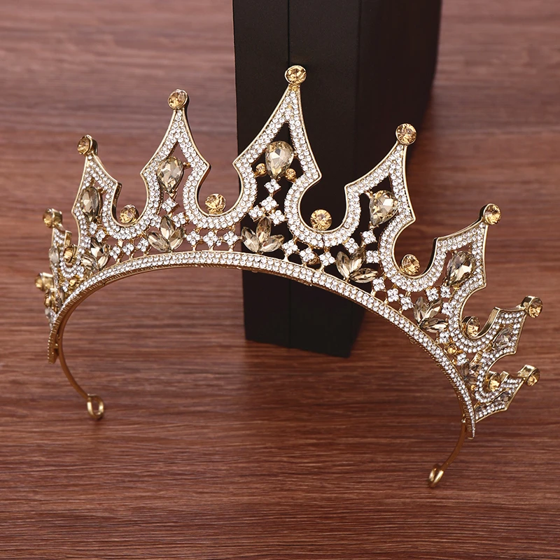 Золотая диадема свадебные тиары и короны аксессуары для волос свадебная корона