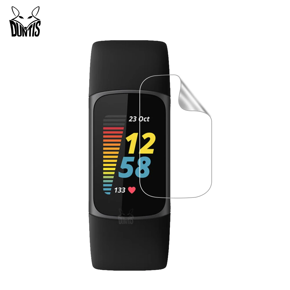 Мягкая защитная пленка из ТПУ для смарт-браслета Fitbit Charge 5 4 3 шт. Гидрогелевая (не