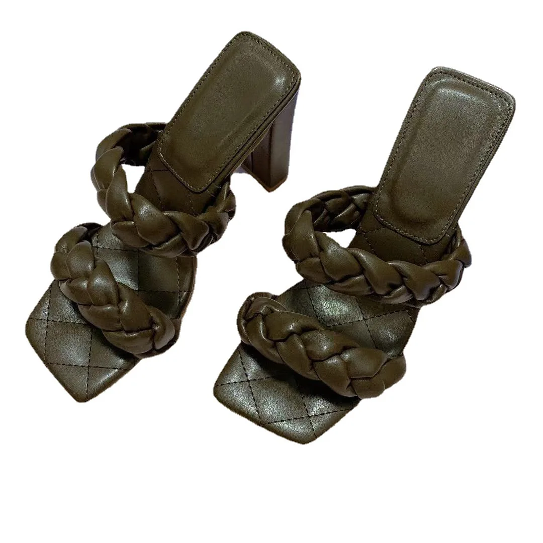 

New Office High-heeled Sandals, Sandals and Slippers, Braided Rope Uppers and Sandals