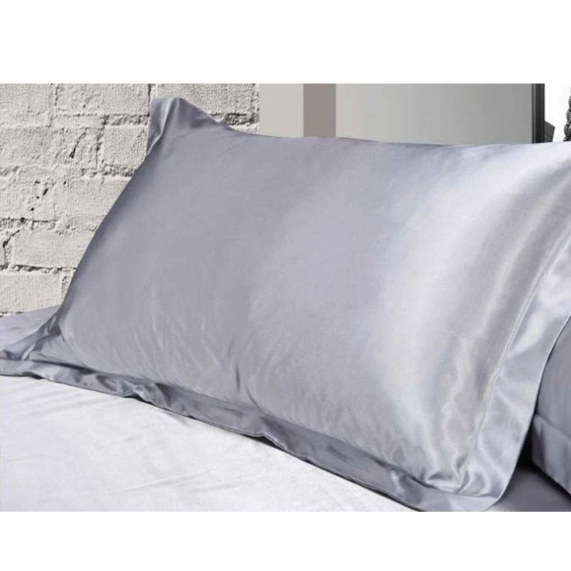 Silver Grey 50*70 см сплошной шелк цвета атласная наволочка мульти Цвет из ткани, имитирующий шелковая подушка queen Стандартный один наволочки Декор для дома - Цвет: Silver Grey