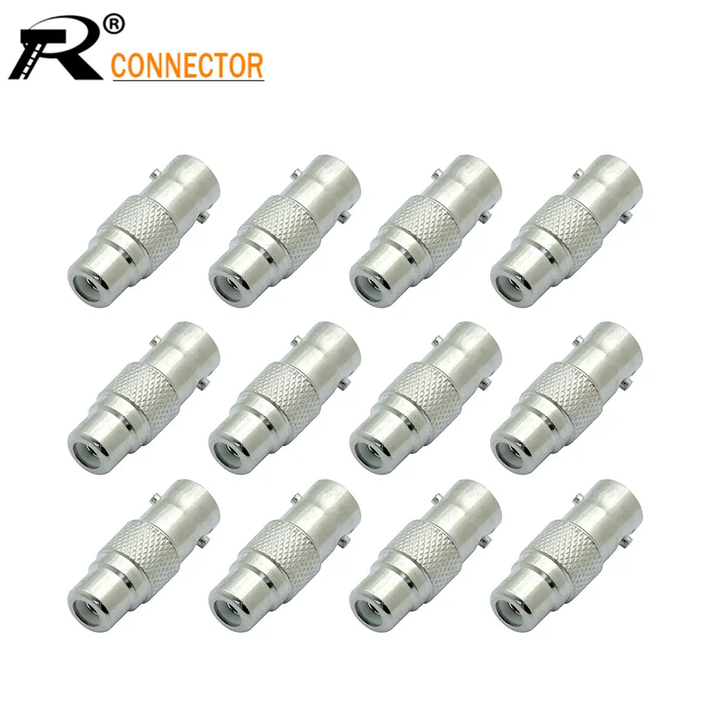 

12/50/100pcs BNC Female to RCA Female Plug Straight Cable Connector Coaxial RF Adapters Nickel Plated