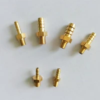 5pcs 3mm 4mm 5mm 6mm 8mm 10mm od hose barb m3 m4 m5 m6 m8 m10 metric male thread brass pipe fitting coupler connector adapter