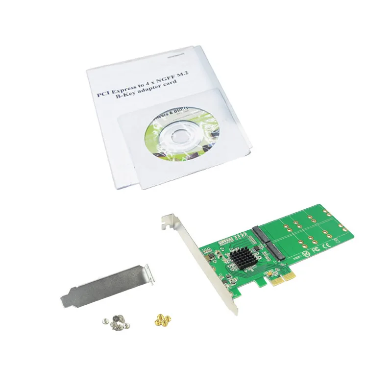 PCI Express на 4 x NGFF M.2 B Ключ адаптер PCIE M2 SSD карта Поддержка 2280 2260 2242 2230 Marvell 88se9235 чипы |