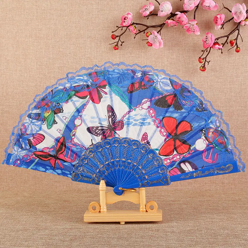 

Summer Fan Butterfly Folding Fan Dance Show Performance Photo Hand Fan Ladies Gift Portable Outdoor Fan Wind Drive Heat