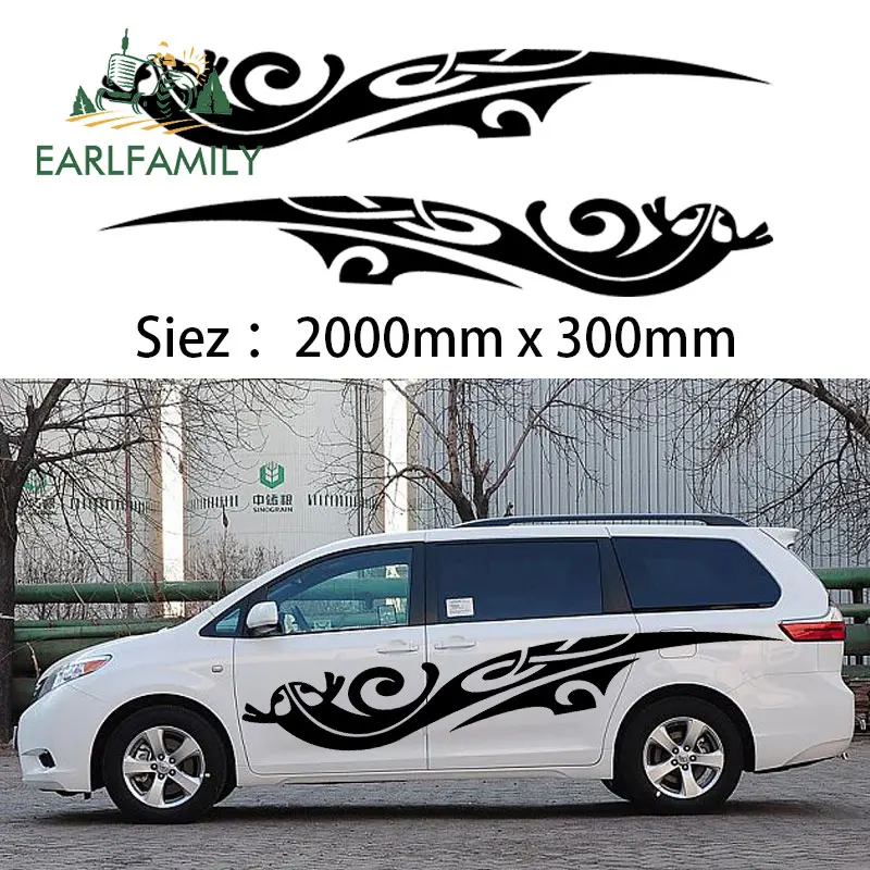EARLFAMILY 200 см x 30 автомобильная наклейка фургон автодом жидкий дом виниловая