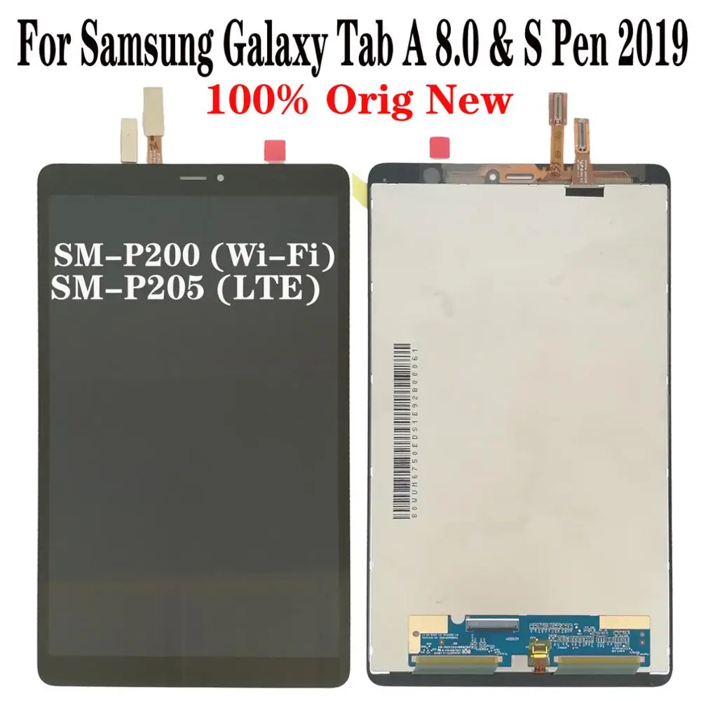 

Shyueda Оригинальный Новый для Samsung Galaxy Tab A 8,0 & S Pen 2019 SM-P200 (Wi-Fi) Φ (LTE) ЖК-дисплей сенсорный экран дигитайзер