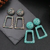 simple creative geometric irregular embossed earrings jewelry accessories