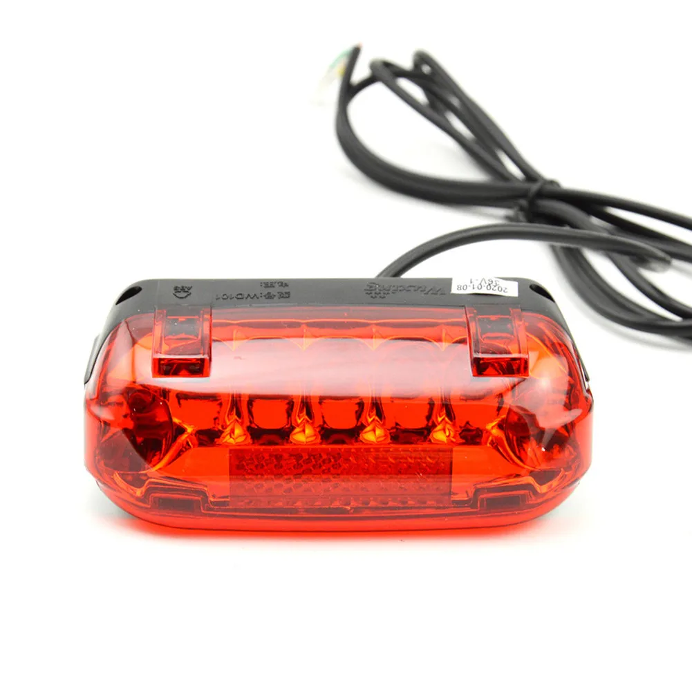 36V/48V Electric Bicycle Modified LED Rear Tail Light Brake Lights Taillight Night Safety Warning Cycling Lamp Ebike Accessories