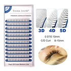 3D4D5D Premade Россия объем ресниц, 0,070,10 мм Премиум вентиляторы 3D короткие паровые индивидуальные объемные наращивание ресниц