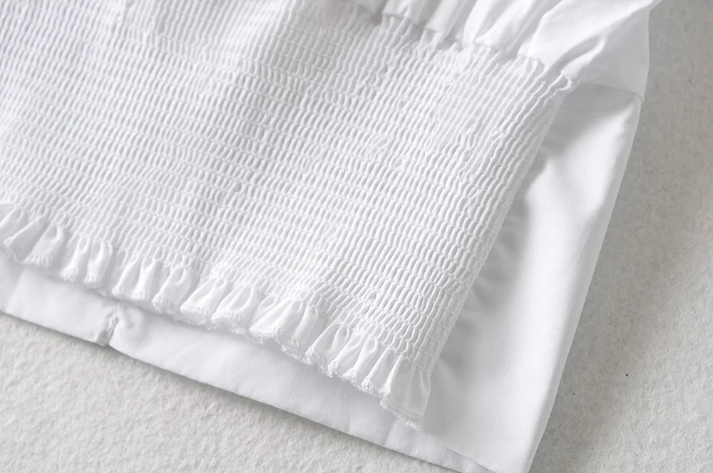 Ретро нишу Дизайн Женские квадратных шеи Топ с открытыми плечами суд Стиль