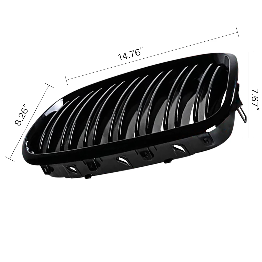 Передняя решетка радиатора X5 X6 двойная для 2007-2013-bmw E70 E71 АБС-пластик глянцевый
