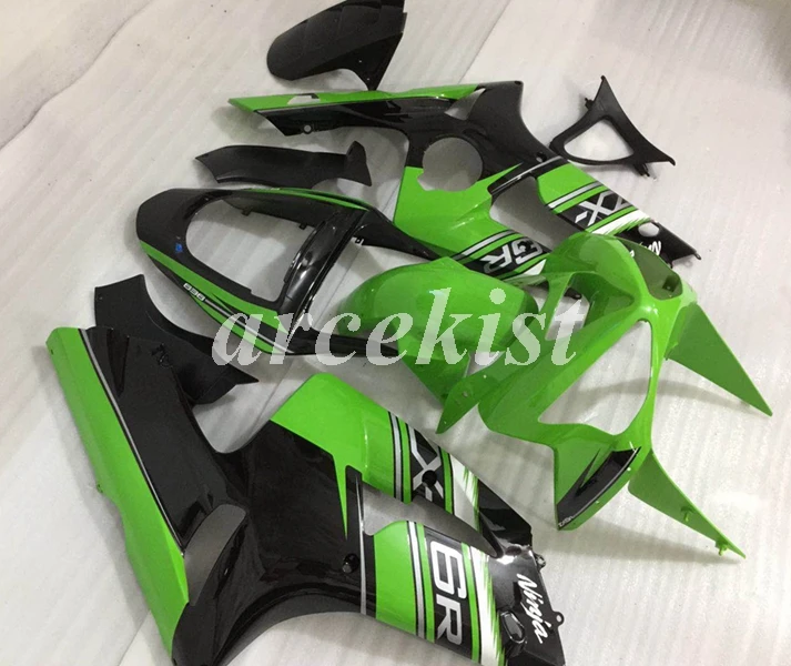 4 подарки ABS литья под давлением Обтекатели комплект подходит для kawasaki Ninja ZX6R 636 2003 2004 03 04 6R пользовательские холодный зеленый черный