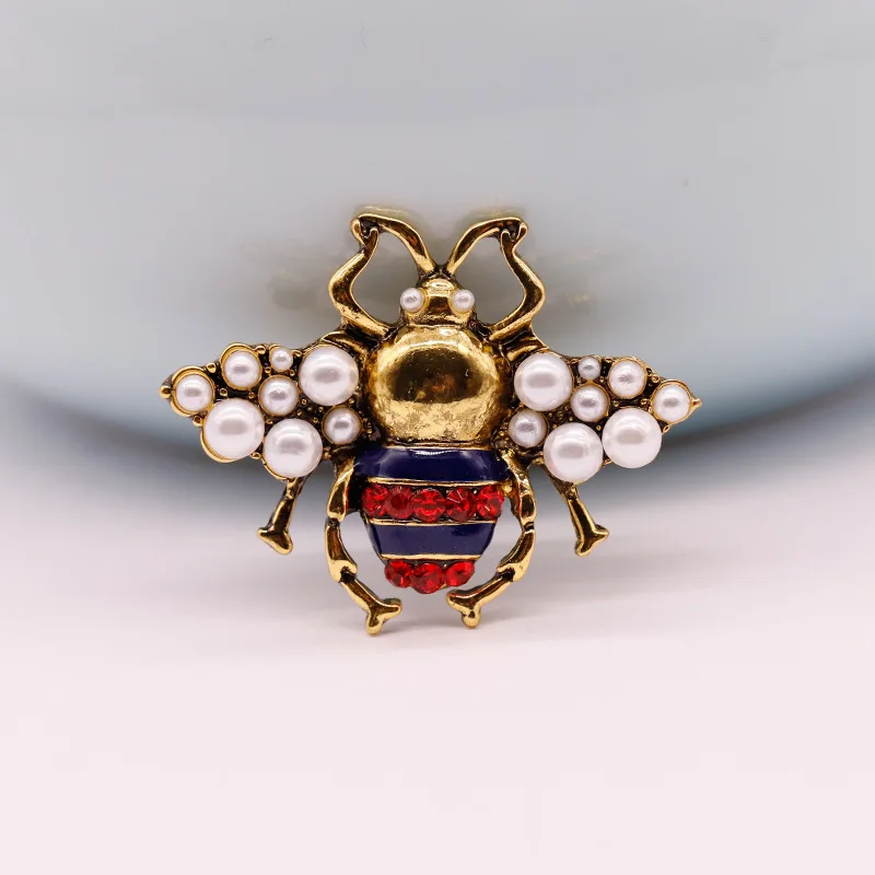 Новинка трендовая большая брендовая брошь в виде пчелы модный искусственный