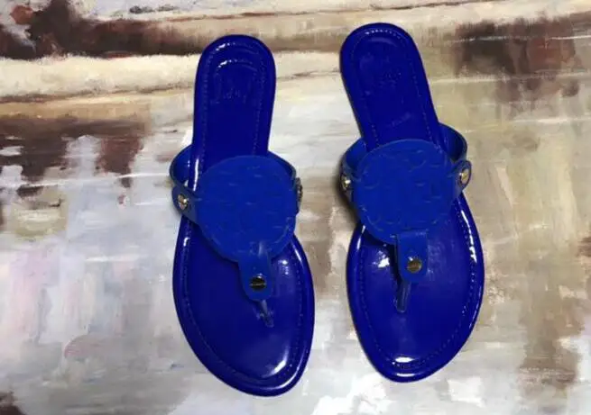 

2021 Women Summer Brand Logo Shoes Genuine Leather Flat Slippers Soft Sole Sandals Non-slip Casual Beach Shoes Flip Flops 35-42