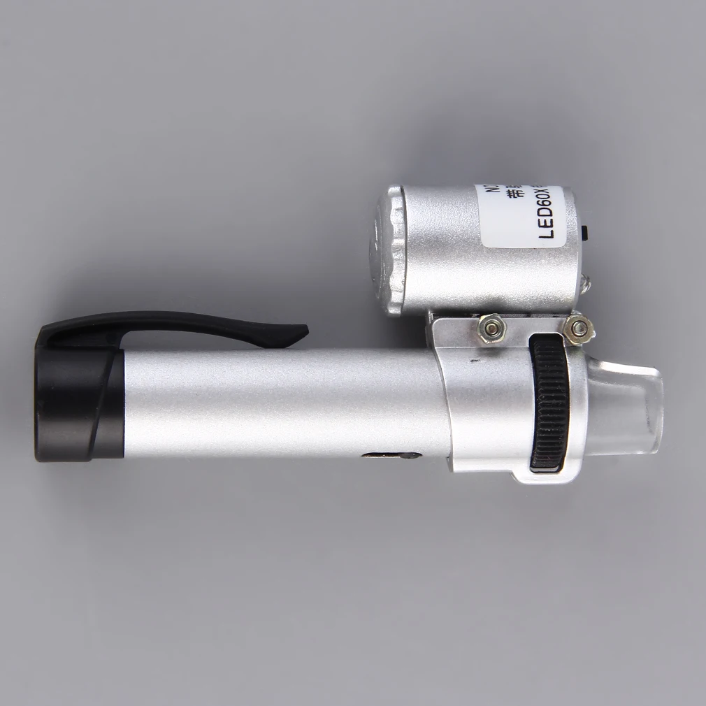 Новый 60X функция чтения ручка микроскоп Лупа серебро изысканно разработан