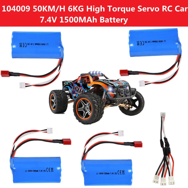 

104009 1:10 4WD All-terrain Off-Road RC Car Spare Parts Accessories 7.4V 1500MAH Battery/3-In-1 Charge Line