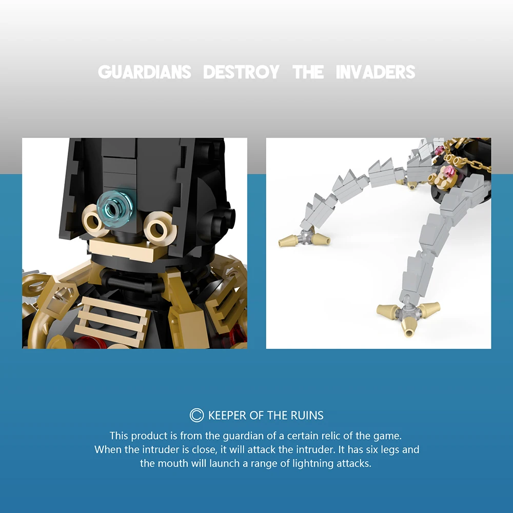 Конструктор MOC Guardian разведчик помятый храм воины Сталкеры игровая фигурка монстр