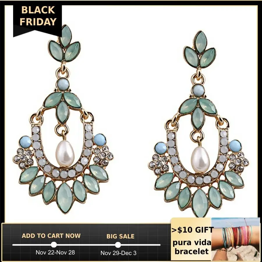 2018 Новый светильник зеленый акриловый полимерный цветок в форме серьги для