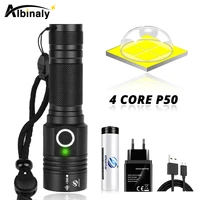 super bright xhp50 led flashlight with bottom magnet waterproof torch support zoom 4 lighting modes camping lamp
