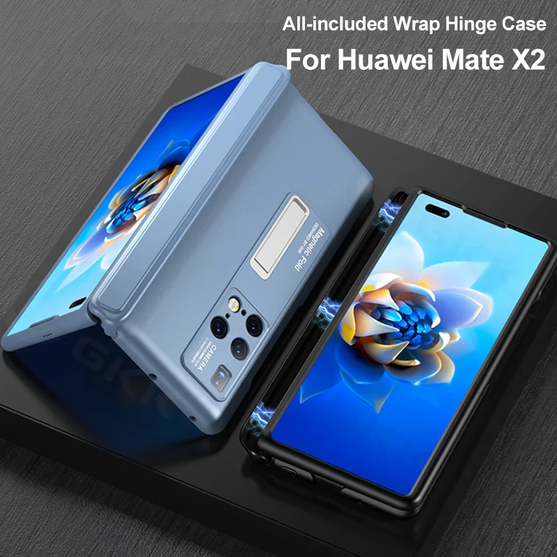 

Tempered Glass Magnetic Frame Holder Case For Huawei Mate X2 All-included Protection Hard Plastic Cover For Huawei Mate X2 Case