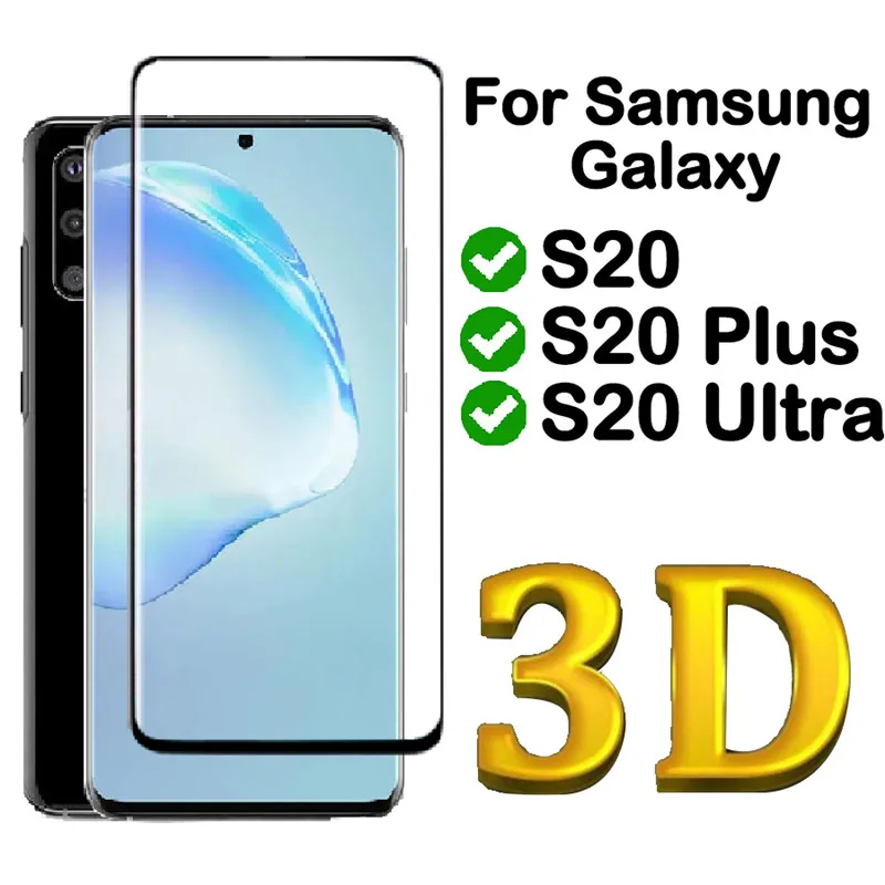 Закаленное 3d-стекло с полным покрытием для Samsung Galaxy S20 ultra plus 20 Защитная пленка