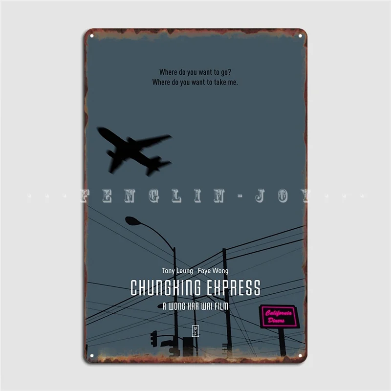 

Металлический плакат Chungking, таблички, фрески, дизайн клуба, оловянный плакат
