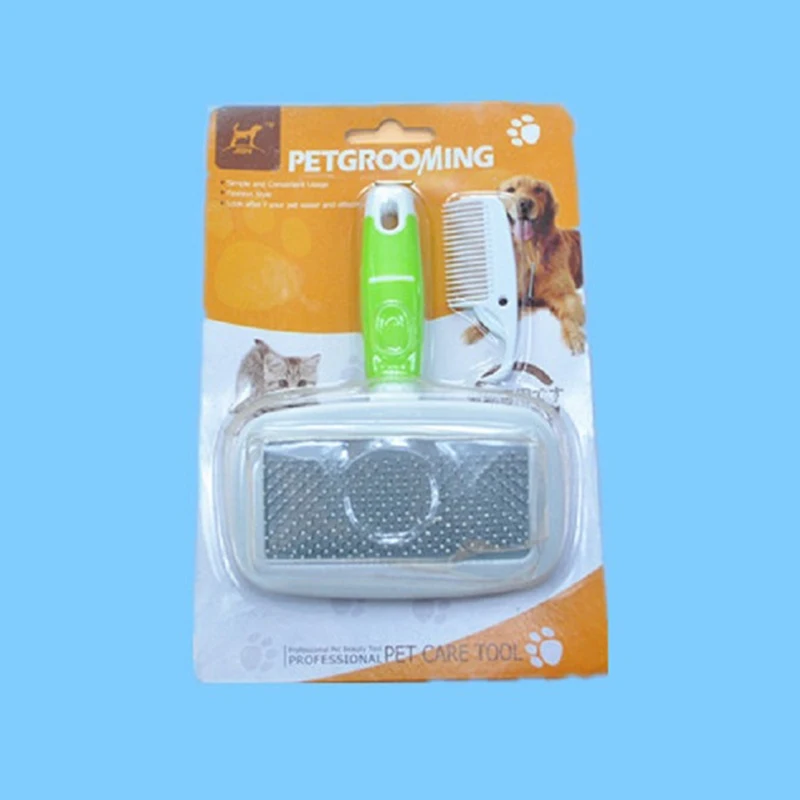 

Pet products dog comb antiskid handle pet needle comb cat dog hair brush small and medium sized dog brush cleaning products