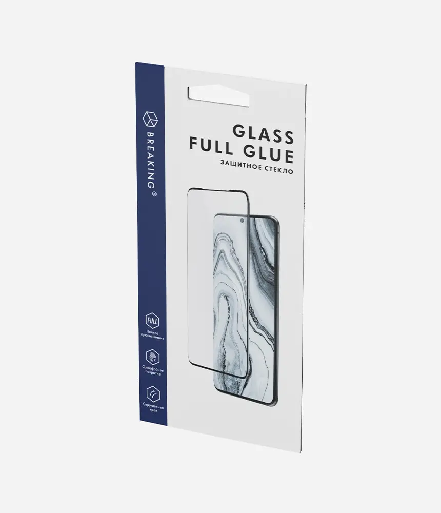защитное стекло iphone 12 mini Breaking Full Glue (Черный)/33200 Protective Glass (Black