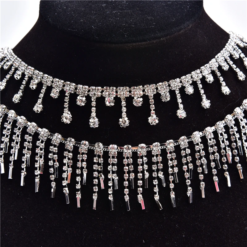 Новые блестящие стразы танцевальная Хрустальная цепочка кисточки для занавесок