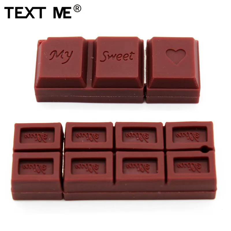 Usb флеш накопитель TEXT ME в шоколадной оправе usb 2 0 4 ГБ 8 16 32 64 ГБ|USB флэш-накопители| |