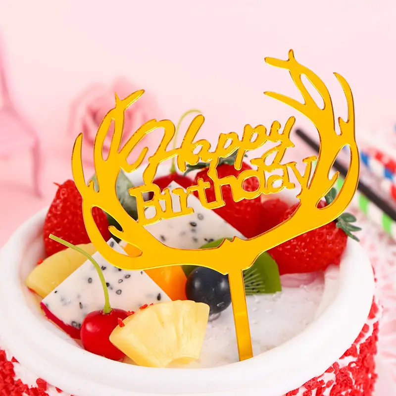 Бесплатная доставка домашний торт С Днем Рождения топпер для торта открытка