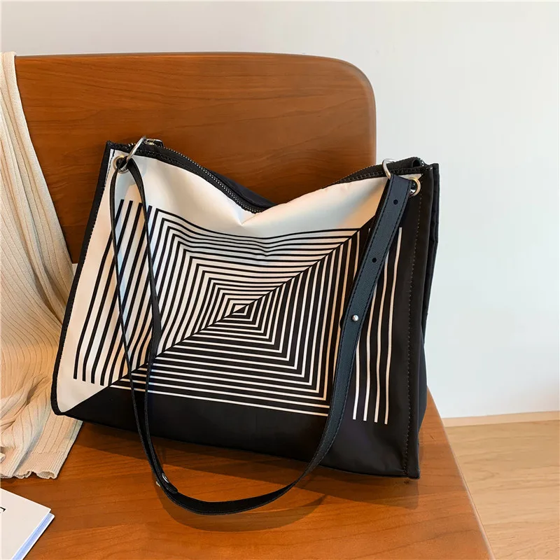 

Модные женские сумки, модные новые сумки с геометрическим рисунком, универсальные сумки большой вместимости, сумки на плечо