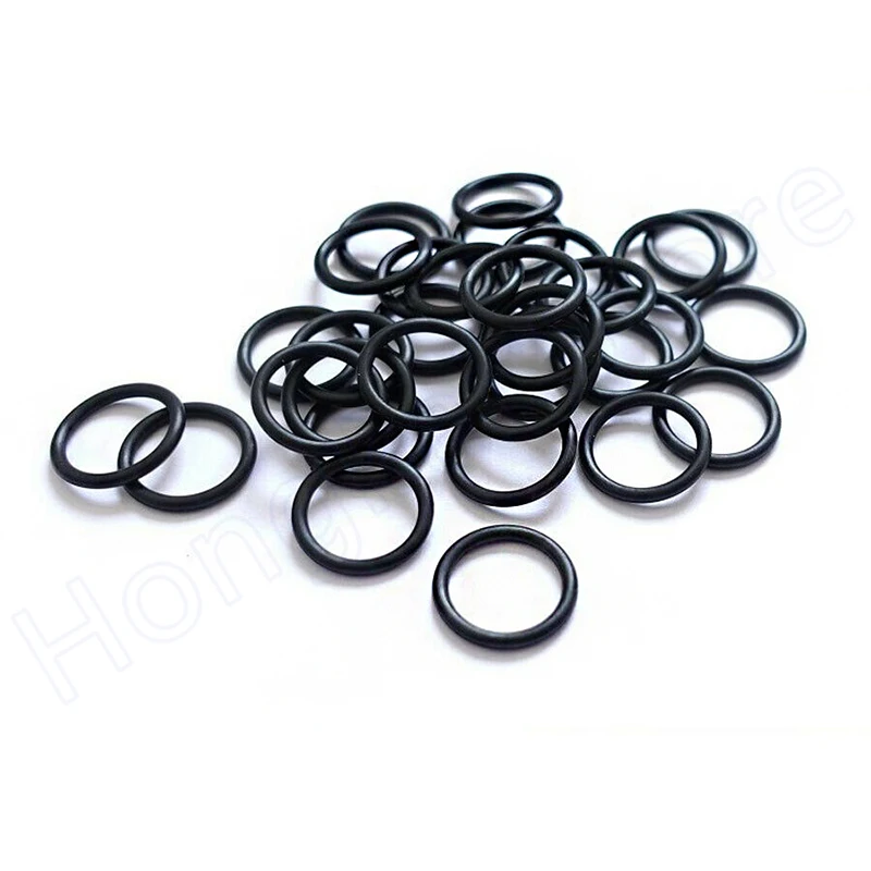 

5pcs Wire Dia(CS) 2mm*OD 8-80mm Black Nitrile Rubber (NBR) O-Ring Seal Washer Heat Resistance 100°