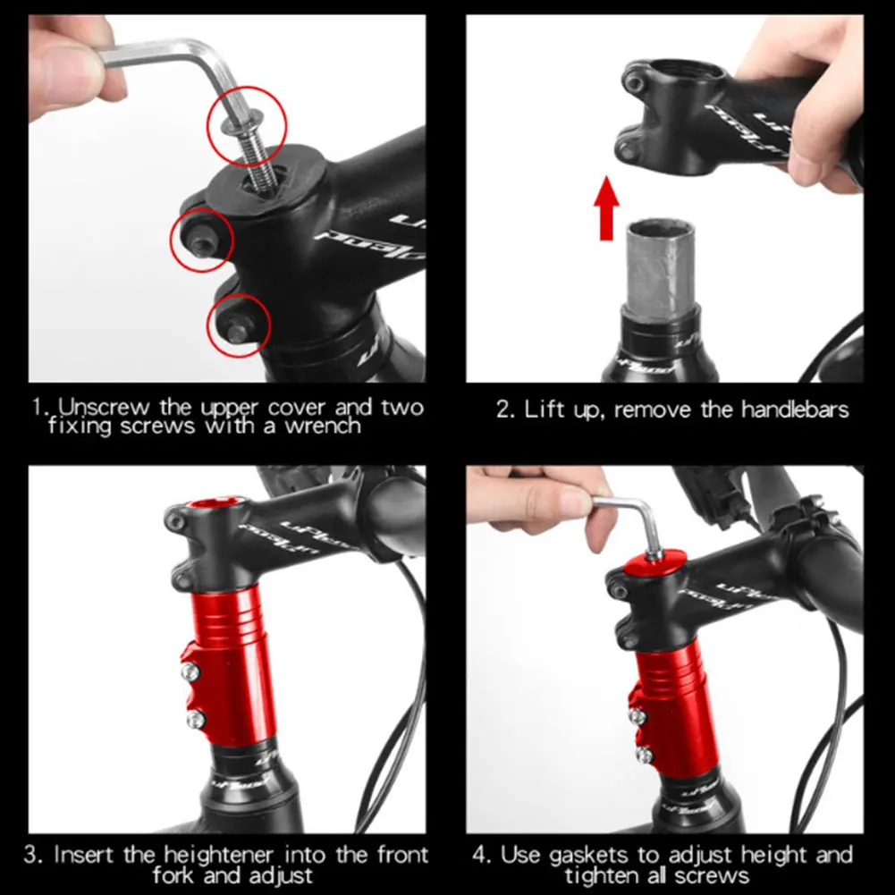 

3 COLOR Bicycle Front Fork Extender Height Increaser for Bicycle Mountain Bike
