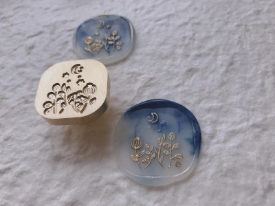

The Lantern grass pattern Machine Special-shaped Wax Seal StampFire Lacquer Seal Head Wedding Greeting Card Wax Seal