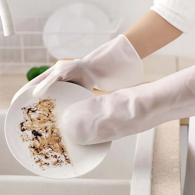 1 пара магия силикона посудомоечный скребок резиновый скраб перчатки Кухня