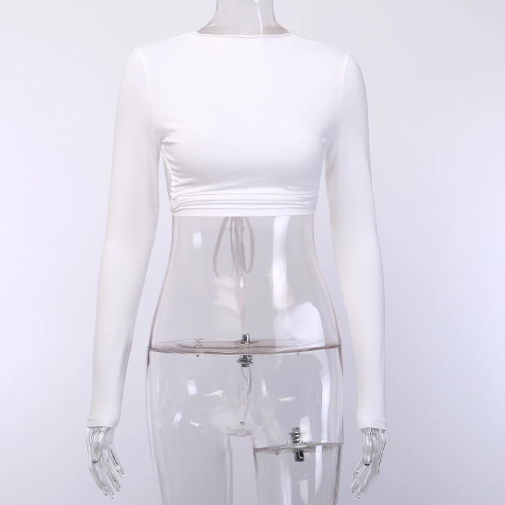 

Women Summer cotton backless bandage lace up crop tops 2019 summer women fashion sexy female
