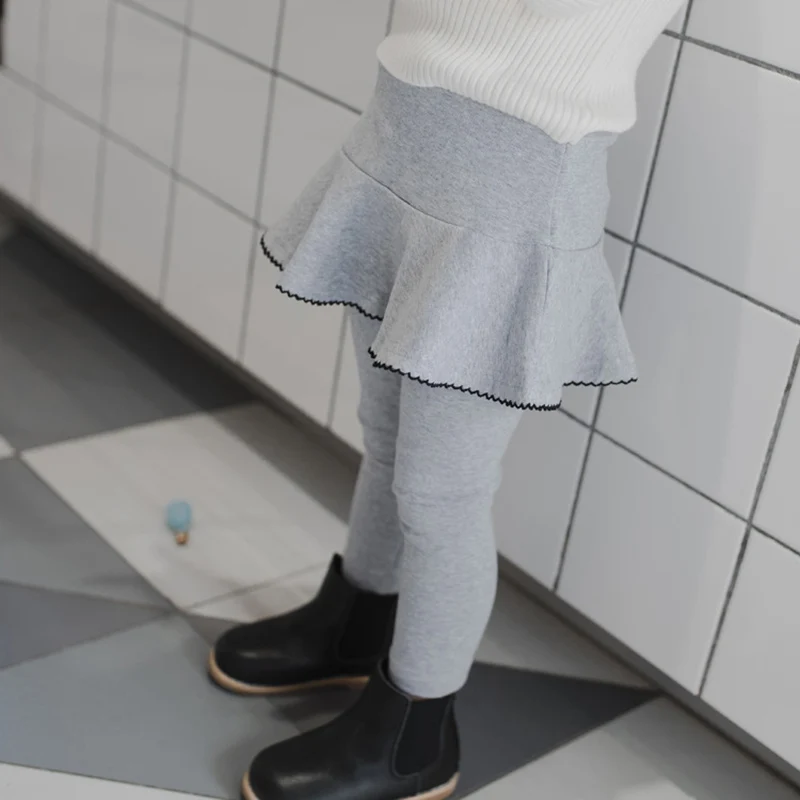 Cotton Girls Pants Kids Skirt-leggings 0-5Y Clothing Autumn Leggings Warm Baby Girl Skirt-pants High Quality | Мать и ребенок